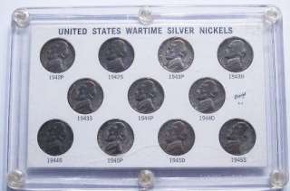 United States Wartime Silver Nickels  