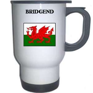 Wales   BRIDGEND White Stainless Steel Mug