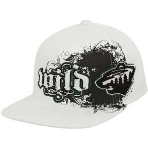 47 Brand Minnesota Wild White Clawson Closer Flex Fit Hat  