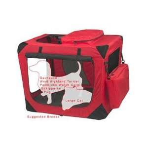   Go Deluxe Poppy Dog Crate with Fleece Pad (Soft Red)