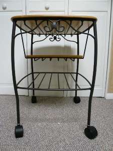 Longaberger wrought iron file basket stand w/ 2 shelves Retired, EXC 