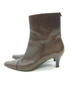 COLE HAAN CITY Brown Leather Short Heel Ankle Boots 8.5  