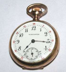Vintage Worcester Pocket Watch RARE Gold Filled Case  