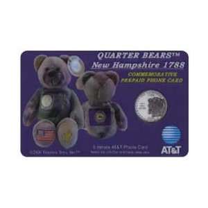   5m New Hampshire (#9) Quarter Bear Pictures Bean Bag Toy, Coin, Flag