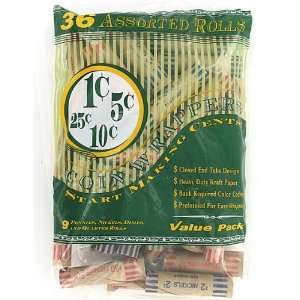  36 Pack Assorted Coin Wrappers 