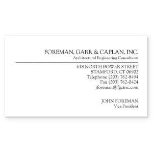  Foreman, Garr & Caplan, Inc. Business Cards Office 