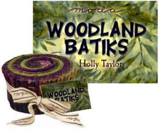 WOODLAND BATIKS JELLY ROLL 2.5x44 Batik Strips MODA  