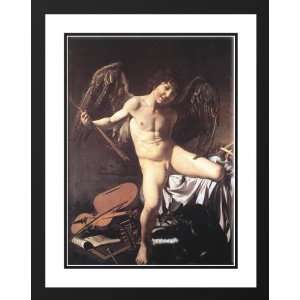  Caravaggio 28x36 Framed and Double Matted Amor Victorious 