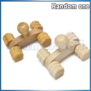 Mini Wooden 4 Rolling Wheels Arms Body Massager Roller  