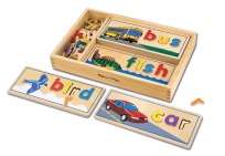 This puzzle set comes in a wooden box for easy storage and contains 10 