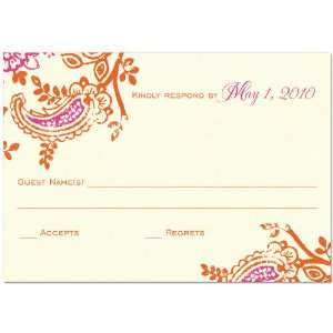  Cari Pink And Orange Rsvp Cards On Antique White