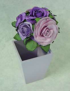   Rose Flower on open top Wooden Pot Gift Box Party Wedding Decor  