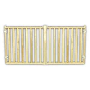 Four Paws Extra Wide Wood Safety Gate w/Vertical Wood  