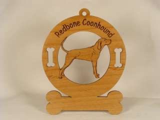 3812 Redbone Coonhound Dog Breed Ornament Personalized With Your Dogs 