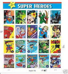 4084 DC Comics Super Heroes MHN sheet of 20 2006 39c  