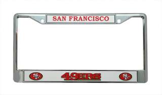 San Francisco 49Ers License Plate Frame Chrome New Nfl  