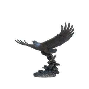   Figure Bald Eagle Catching Fish Collectible Display