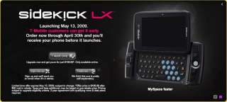 Tmobile Sidekick LX 2009 Unlocked GSM 3G Qwerty Phone  