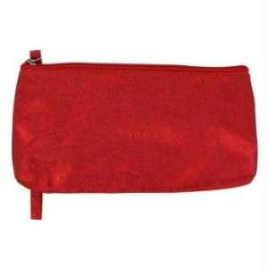   Johnson by Betsey Johnson Faux Ostrich Red Cosmetic Bag 5 Beauty