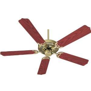 Quorum 77525 2 22 52 Capri Ceiling Fan, Polished Brass Finish with 