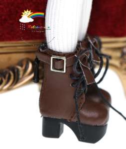 Blythe/Lati Yellow Shoes Victorian Leather Boots Choc  