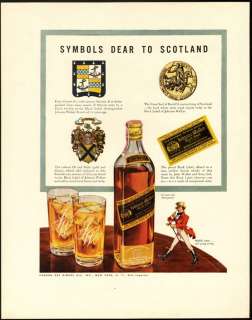 1941 Print Ad JOHNNIE WALKER Black Scotch Scotland  