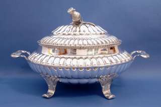 LARGE SOLID SILVER SOUP TUREEN. 40 Oz. GOOD CONDITION  