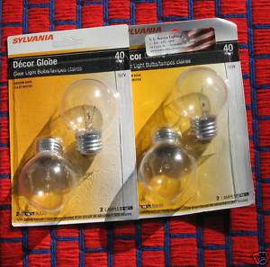 CLEAR GLOBE MAKEUP MIRROR & VANITY light bulb 40w  