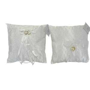  New White Ring Pillow Bearer Wedding Lace Bridal Ribbon 