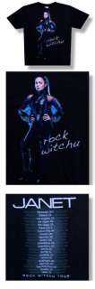 Janet Jackson   NEW Rock Witchu Tour LIGHTWEIGHT T shirt   Small FREE 