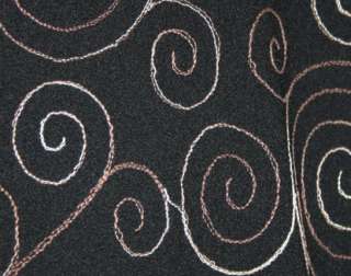 NICOLE MILLER NY Black Embroidered Swirls Dress Pants Size 8  