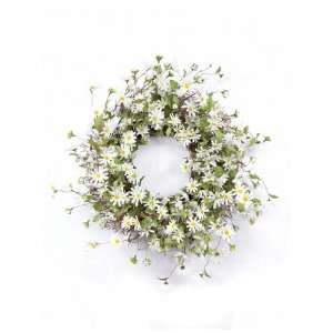   Decorative Artificial Silk White Daisy Wreaths 23