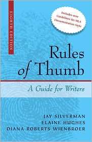 Rules of Thumb, (0073384003), Jay Silverman, Textbooks   Barnes 