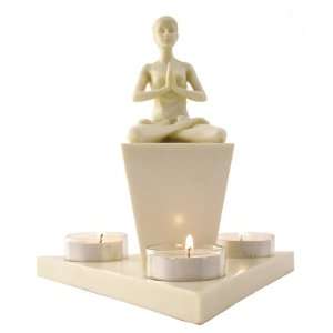  Yoga Meditation Candle Holder 7.25H T Light Candles 