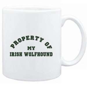  Mug White  PROPERTY OF MY Irish Wolfhound  Dogs Sports 