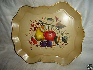 Antique Painted Toleware SERVING TRAY NASHCO PRODUCTS  