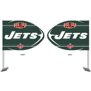  New York Jets 2010 AFC Champions Football Shaped Car Flag 