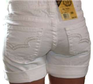   Rise Big Star Remy White Denim/Jean Cuffed Shorts White Wash Clothing