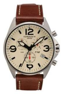   Torgoen Swiss T16 Mens Pilot Watch Cream Faced 45mm Case T16103  