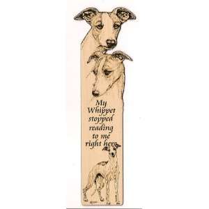  Whippet Laser Engraved Dog Bookmark D# 1