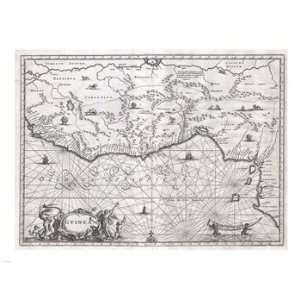   1670 Ogilby Map of West Africa  24 x 18  Poster Print