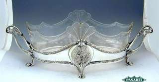 Art Nouveau Silver & Crystal Centerpiece, Germany C1900  
