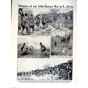  1915 16 WORLD WAR AFRICAN NATIVES SOLDIERS AFRICA GUNS 