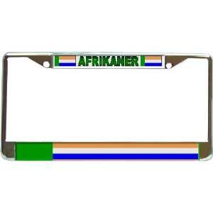  Afrikaner Flag Chrome License Plate Frame Automotive