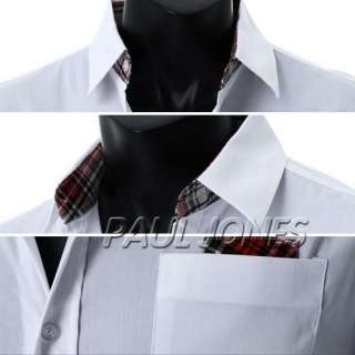 PJ Mens Casual Slim line Trendy Dress Basic Shirt Smart  