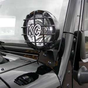 Combo KC HiLites Jeep JK 6 Lights+Windshield Brackets  