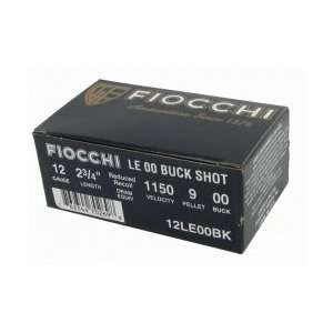 Fiocchi BUCKSHOT 12GA 2.75IN 00 NKL 10RD (12LE00BK)  