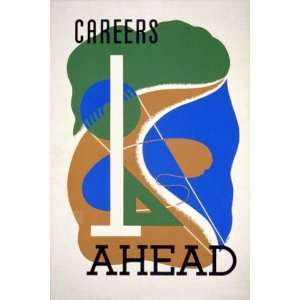  STUDENT CAREERS AHEAD AMERICAN US USA VINTAGE POSTER REPRO 