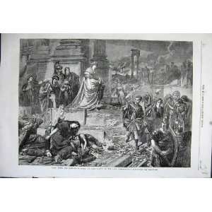  Nero Burning Rome War 1862 Carl Piloty Exhibition Art 