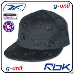 NEW G UNIT RBK HAT GU FITTED CAP G UNIT 50 CENT BLACK  